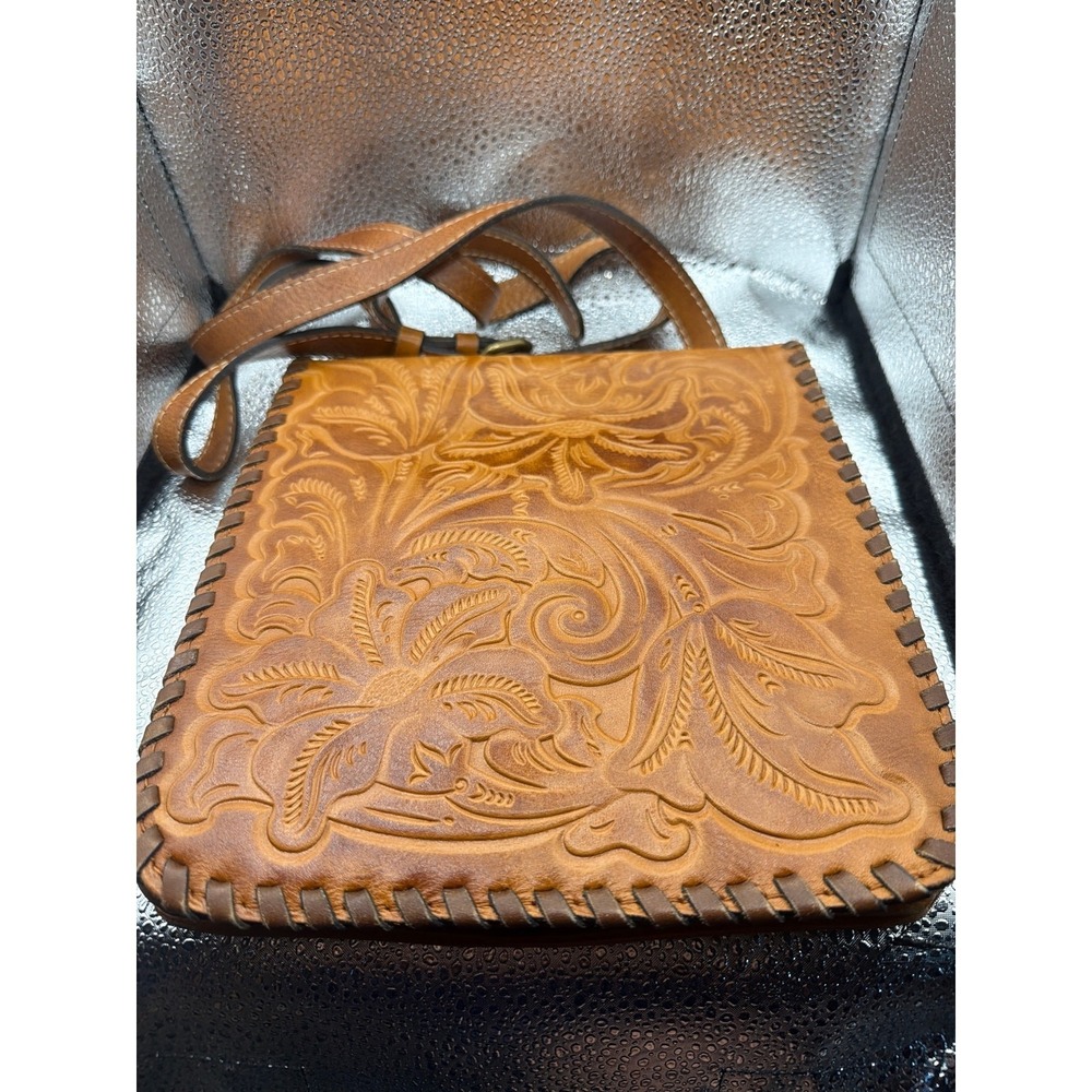 Patricia Nash Florence Granada Tooled Leather Crossbody Purse Very Good Cond
